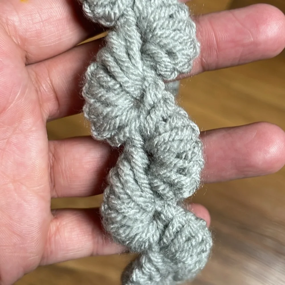 Handmade gray‎ crochet headband